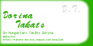 dorina takats business card