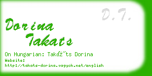 dorina takats business card